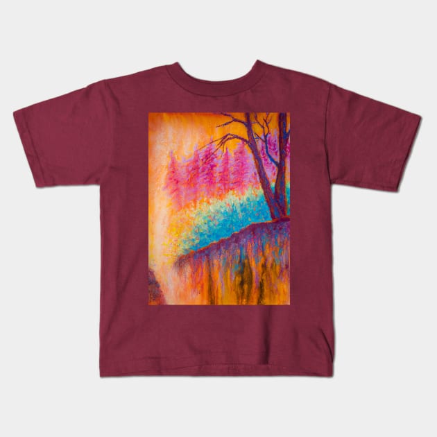 Autumn nature Kids T-Shirt by redwitchart